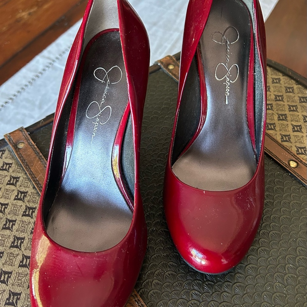 Jessica Simpson Red Patent Leather Heels